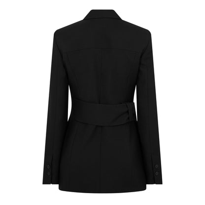 Toy Box Belted Virgin Wool Long Sleeve Blazer