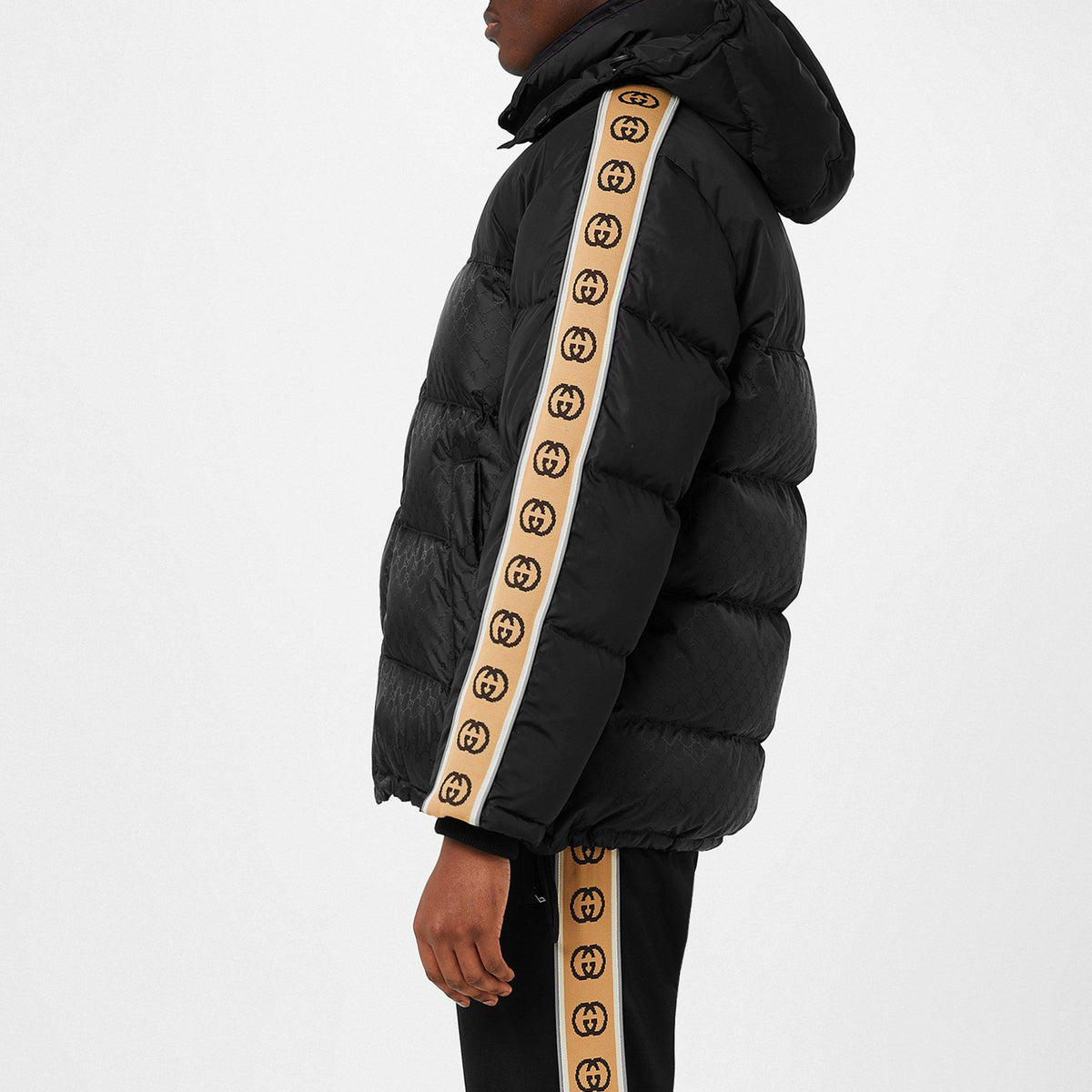 GG Jacquard Nylon Padded Coat