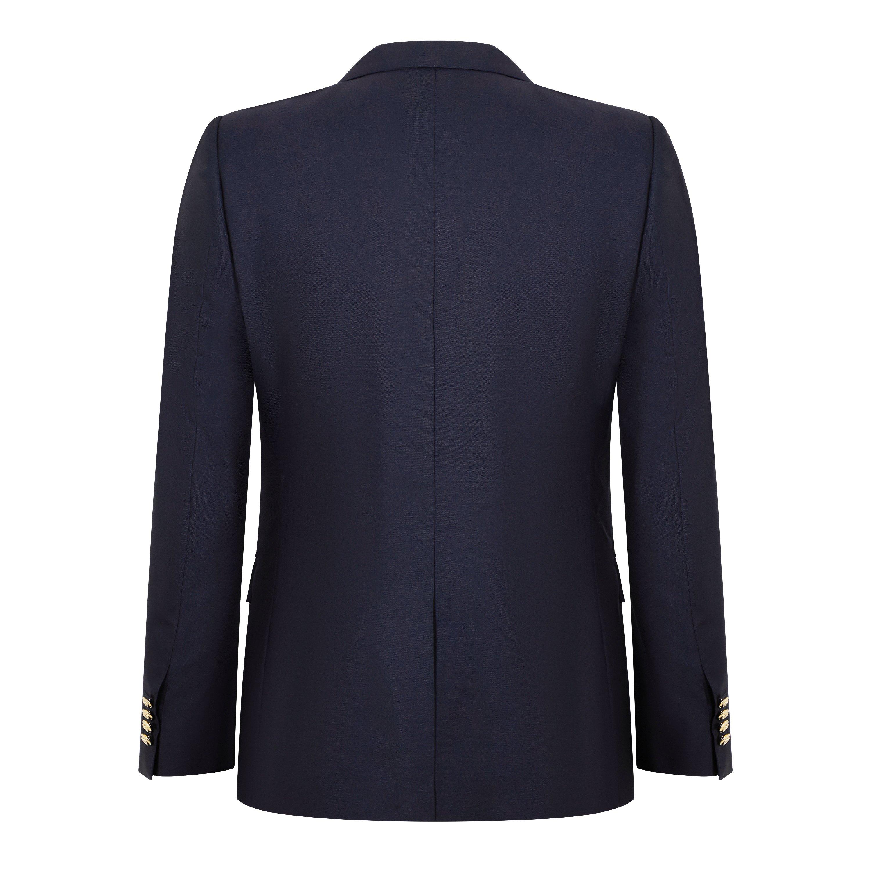 Crest Appliqué Single-Breasted Blazer