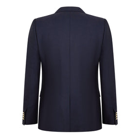 Crest Appliqué Single-Breasted Blazer