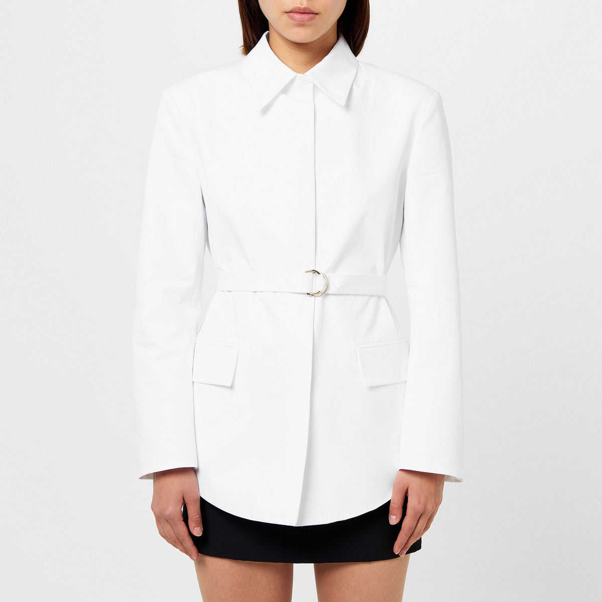 Poplin Belted Shirt Jacket