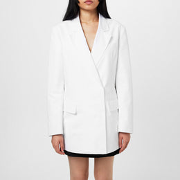 Double Breasted Cotton Long Sleeve Blazer