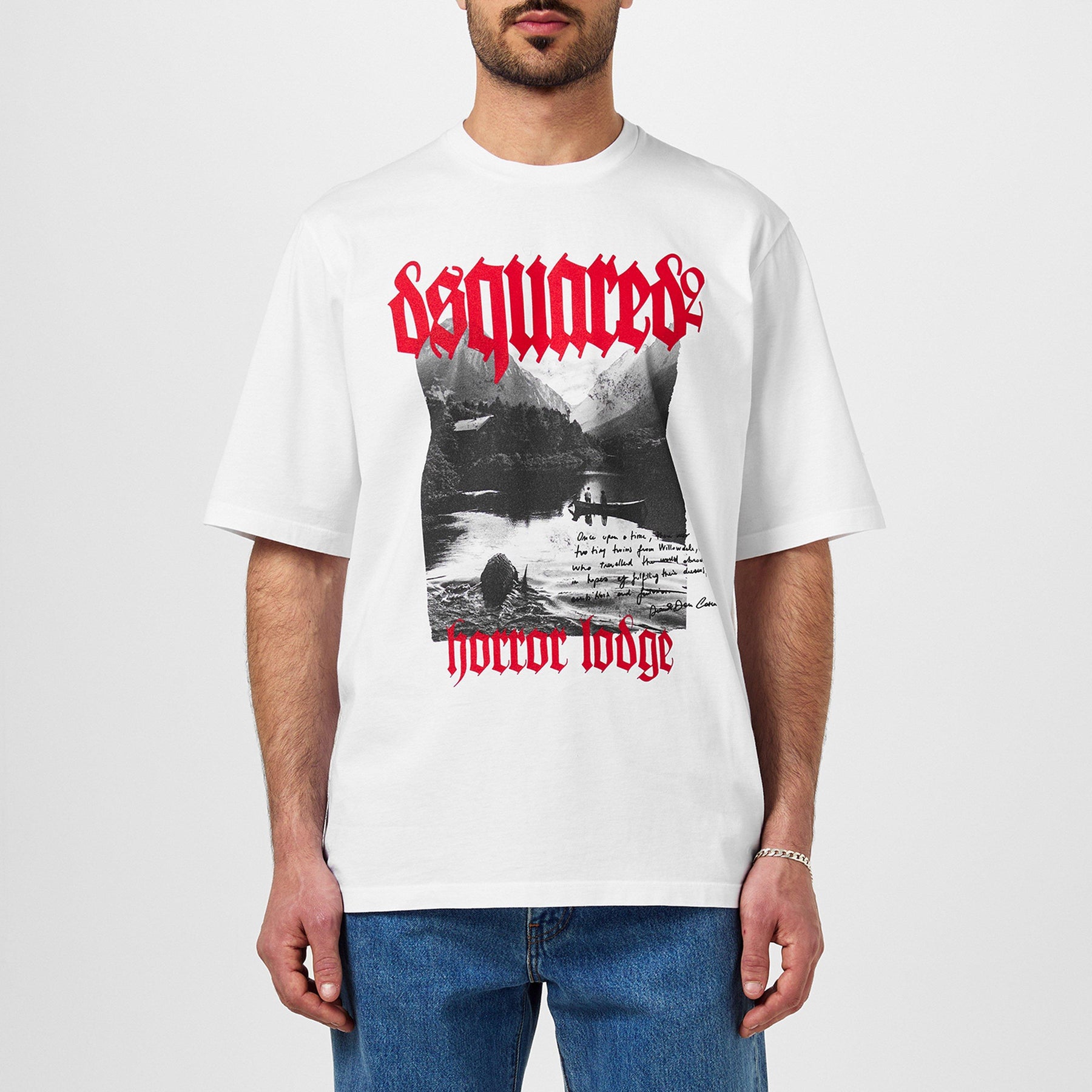 Gothic Print Loose Fit T-Shirt