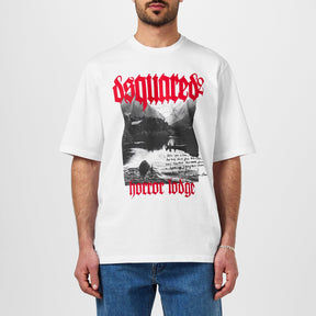 Gothic Print Loose Fit T-Shirt
