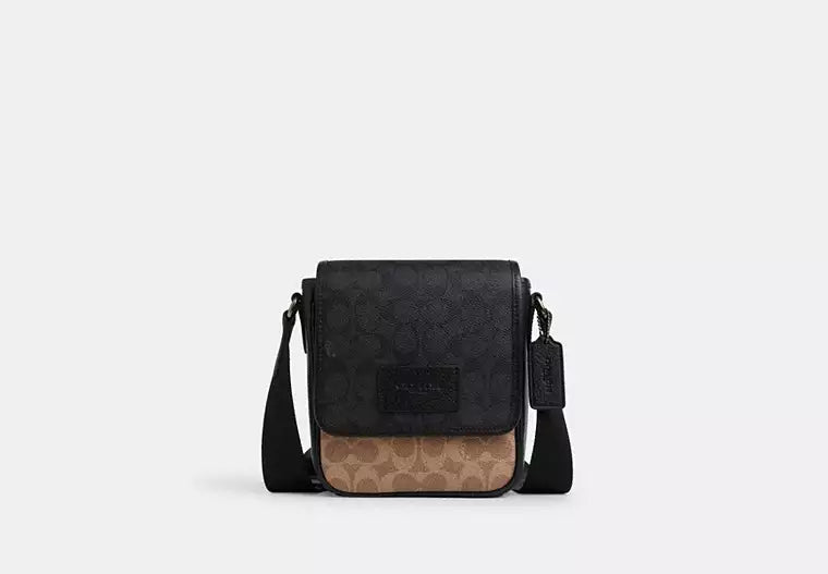 Lucas Crossbody Bag In Blocked Signature Canvas