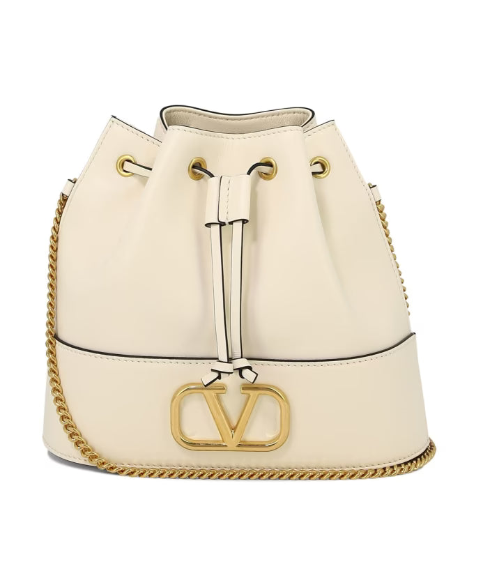 V Logo Signature Mini Bucket Bag