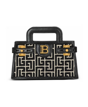 B-Buzz Small Top Handle monogrammed canvas and leather bag