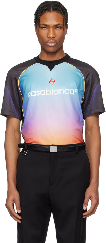 Multicolor Gradient Football T-shirt