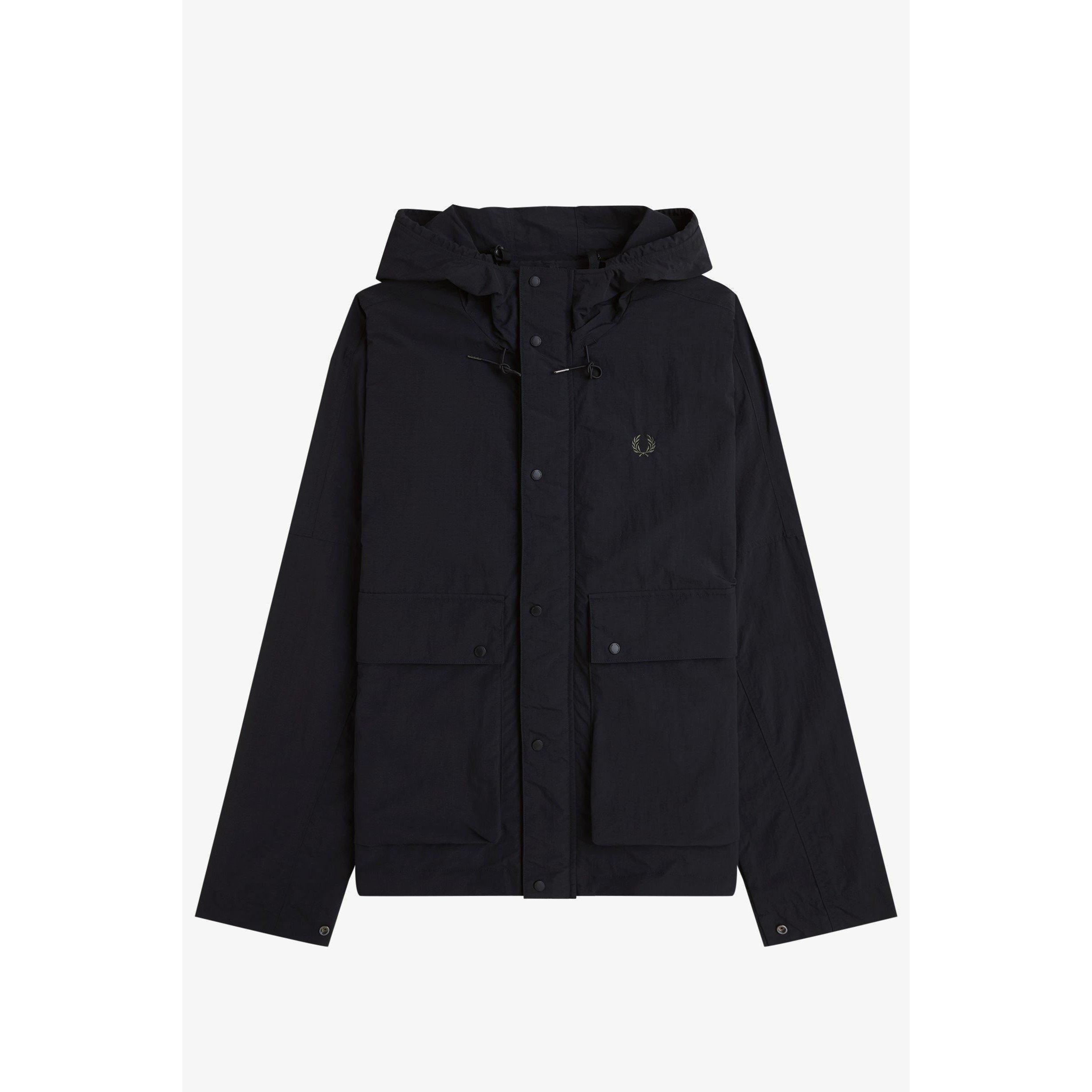 Cropped Ripstop Hooded Long Sleeve Parka