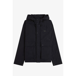 Cropped Ripstop Hooded Long Sleeve Parka