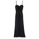 Midi dress Black - Fluid crepe