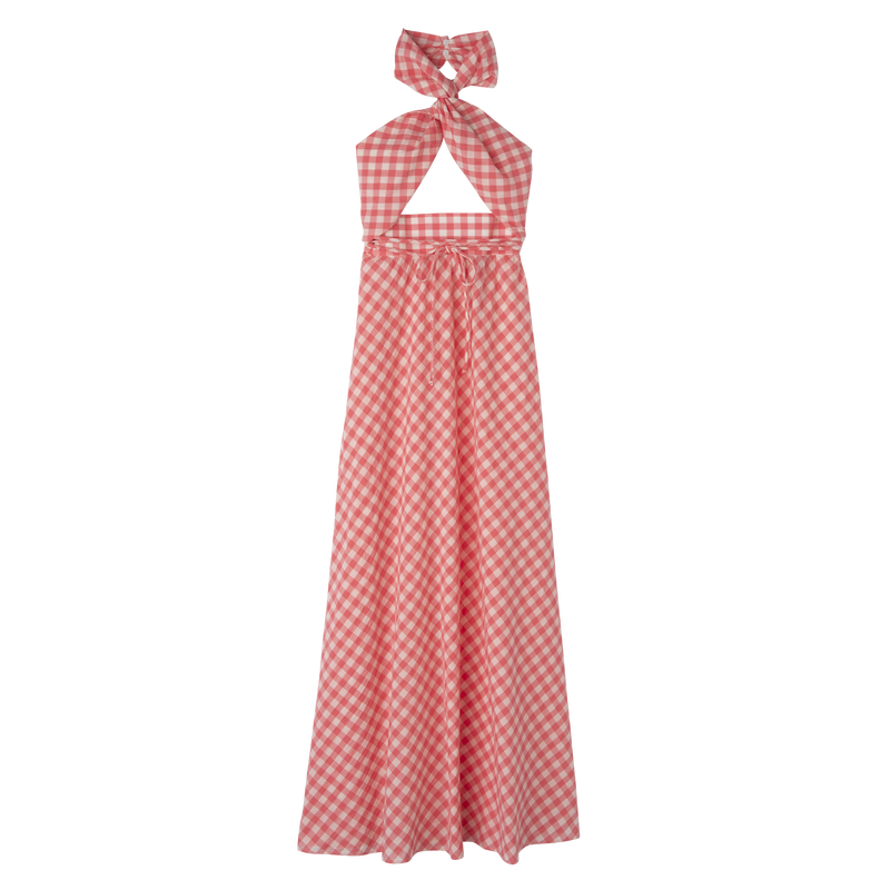Long dress Blush - Vichy jacquard