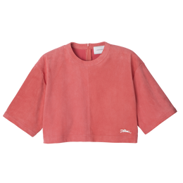 Leather crop top Blush - Leather