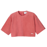 Leather crop top Blush - Leather