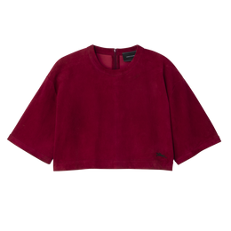Leather crop top Beetroot - Leather