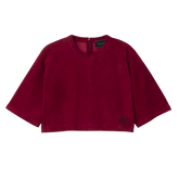 Leather crop top Beetroot - Leather