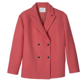 Straight peacoat Blush - Wool broadcloth