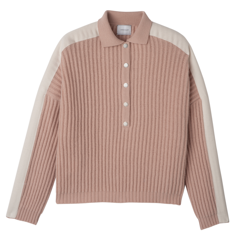 Polo collar jumper Nude - Knit