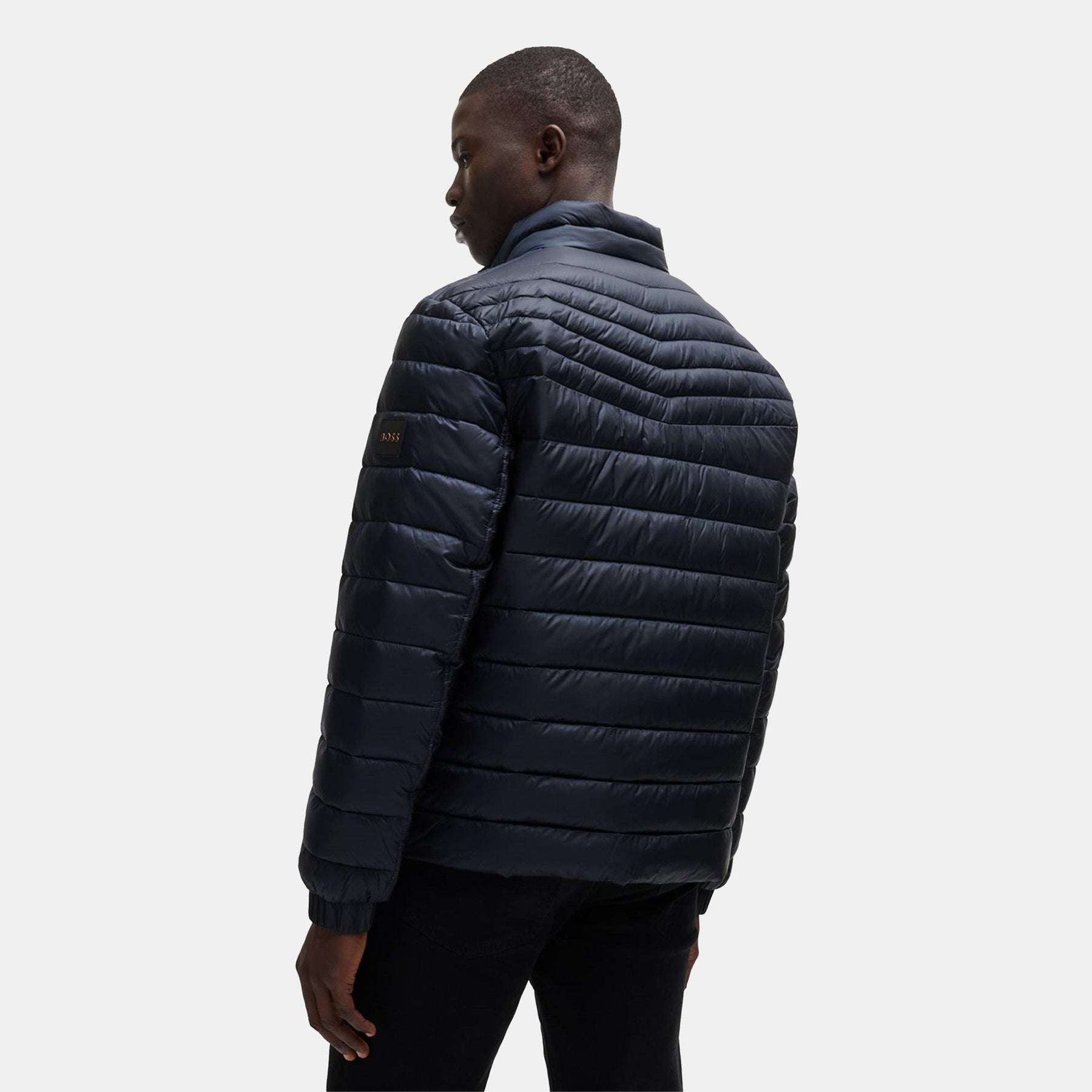 Men's Logo Badge Padded Water-Repellent Jacket