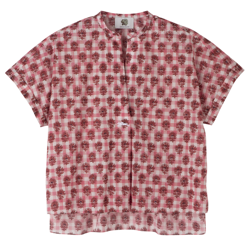 Blouse Blush - Vichy print veil