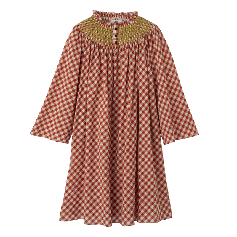 Dress Bark - Vichy jacquard