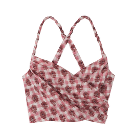 Top Blush - Vichy print veil