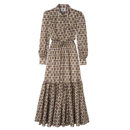Long dress Artichoke - Vichy print veil