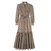 Long dress Artichoke - Vichy print veil