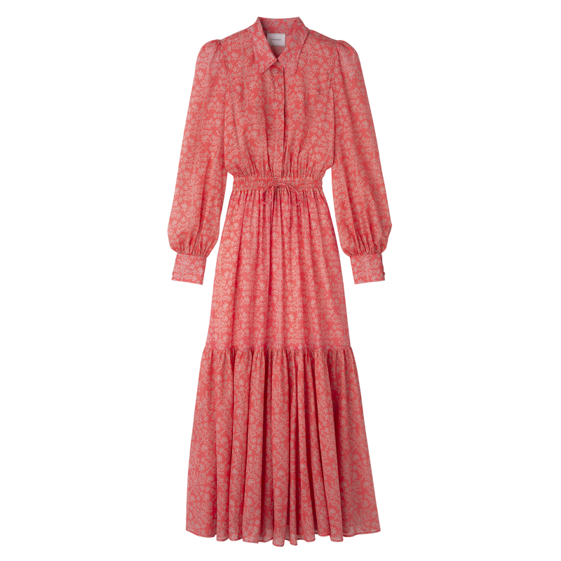 Long dress Tomato - Printed veil