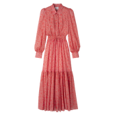 Long dress Tomato - Printed veil