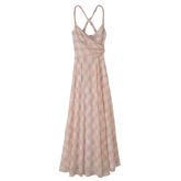 Long dress Ballerina - Vichy jacquard embroidered