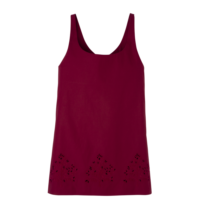 Dress Beetroot - Embroidered canvas