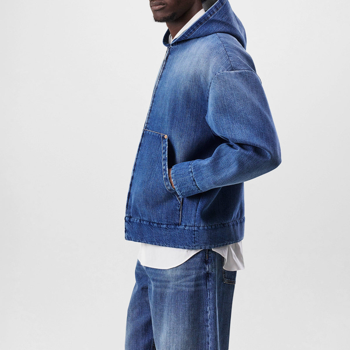Valentino Hood Denim Jacket