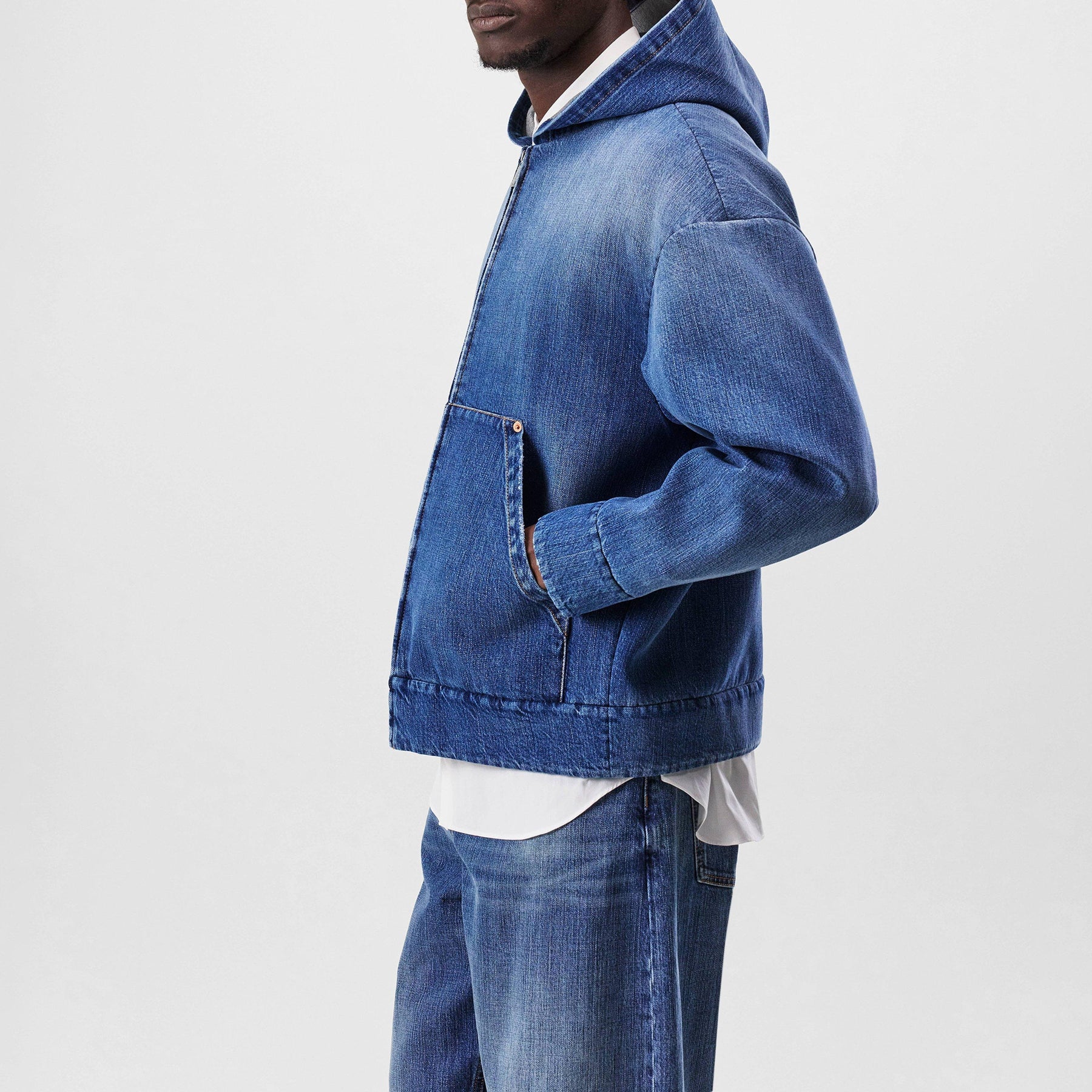 Valentino Hood Denim Jacket