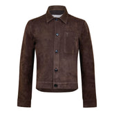 Leather Buttoned Overshirt