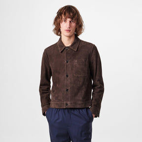 Leather Buttoned Overshirt
