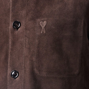Leather Buttoned Overshirt