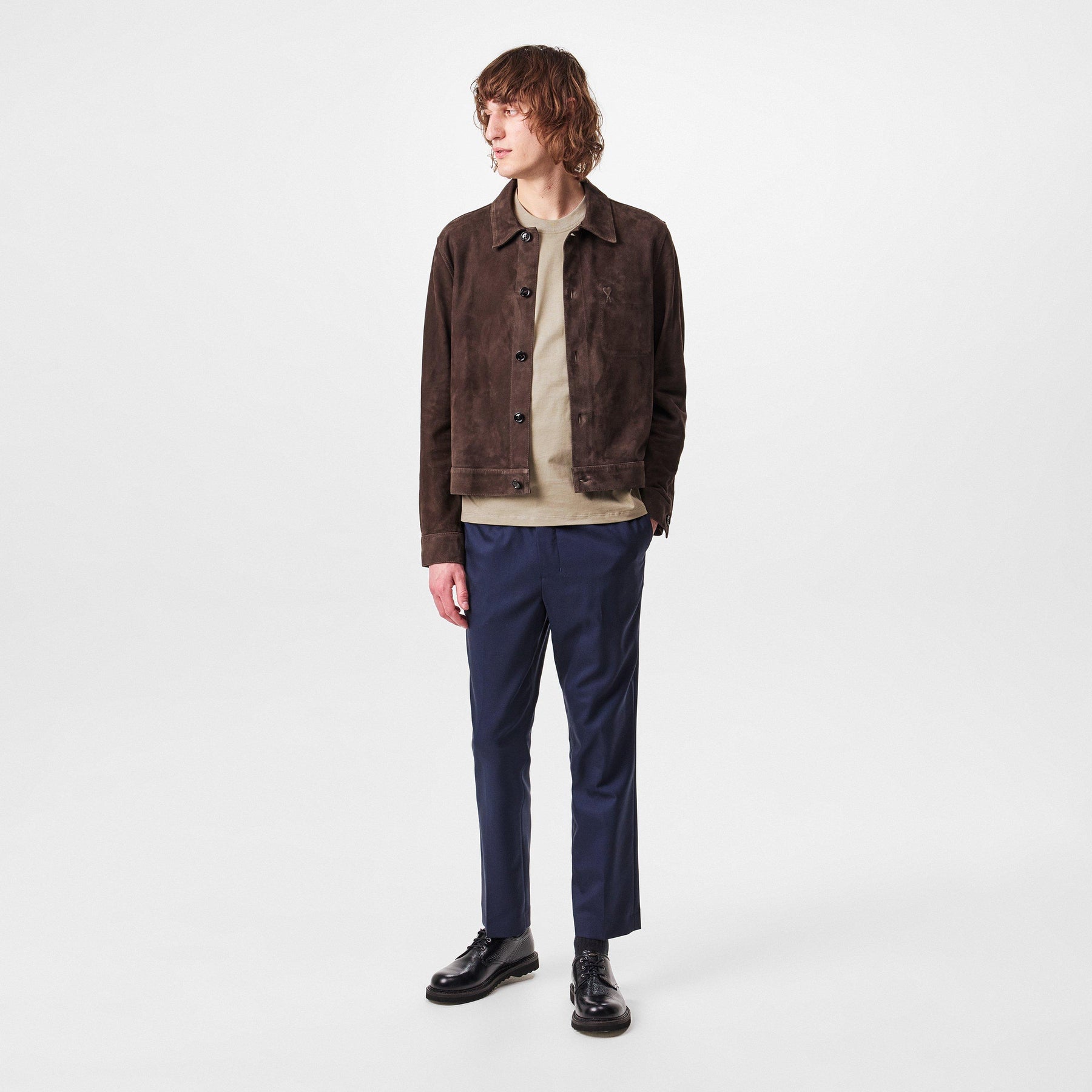 Leather Buttoned Overshirt