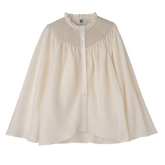 Blouse Ecru - Smocked veil