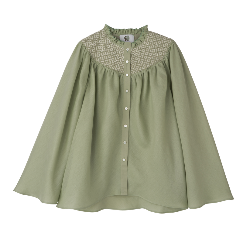 Blouse Vervain - Smocked veil