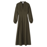 Long dress Khaki - Fluid crepe
