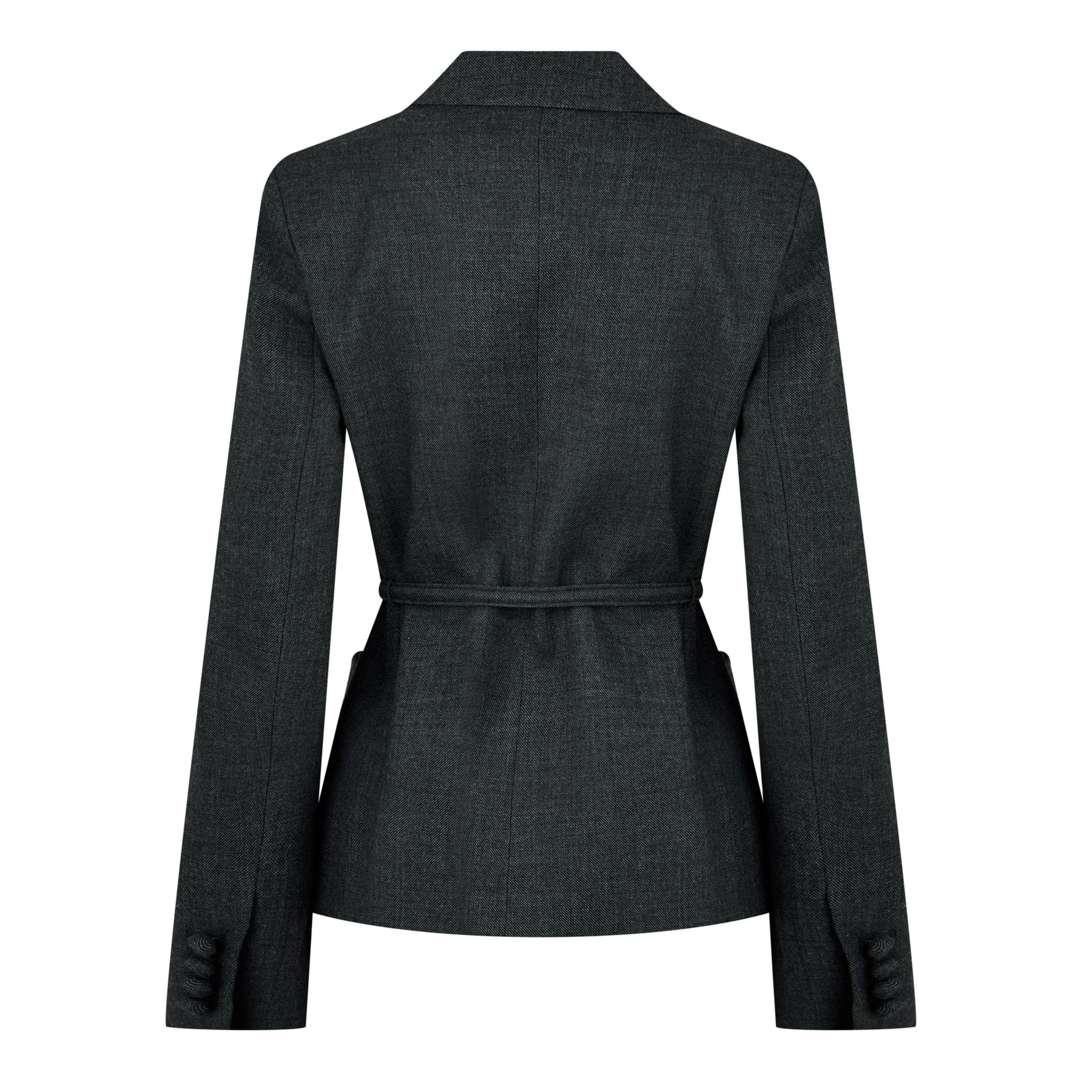 Women's Wool Single Breasted Belted Blazer
