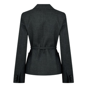 Women's Wool Single Breasted Belted Blazer