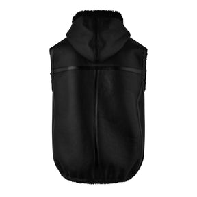 Women's Reversible Suede And Shearling Logo Gilet