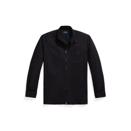 Garment Dye Cotton Long Sleeve Full Zip Overshirt