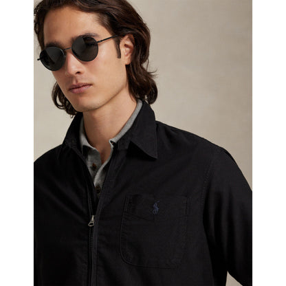 Garment Dye Cotton Long Sleeve Full Zip Overshirt