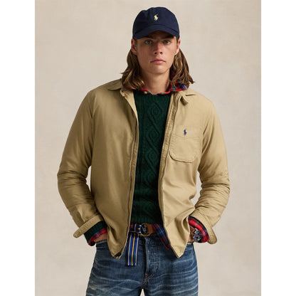 Garment Dye Cotton Long Sleeve Full Zip Overshirt