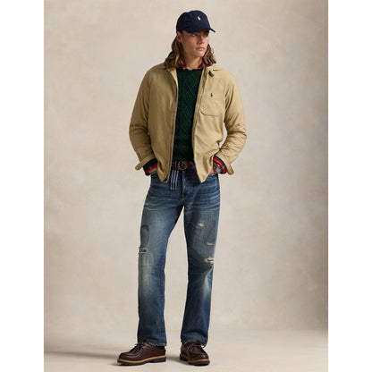 Garment Dye Cotton Long Sleeve Full Zip Overshirt