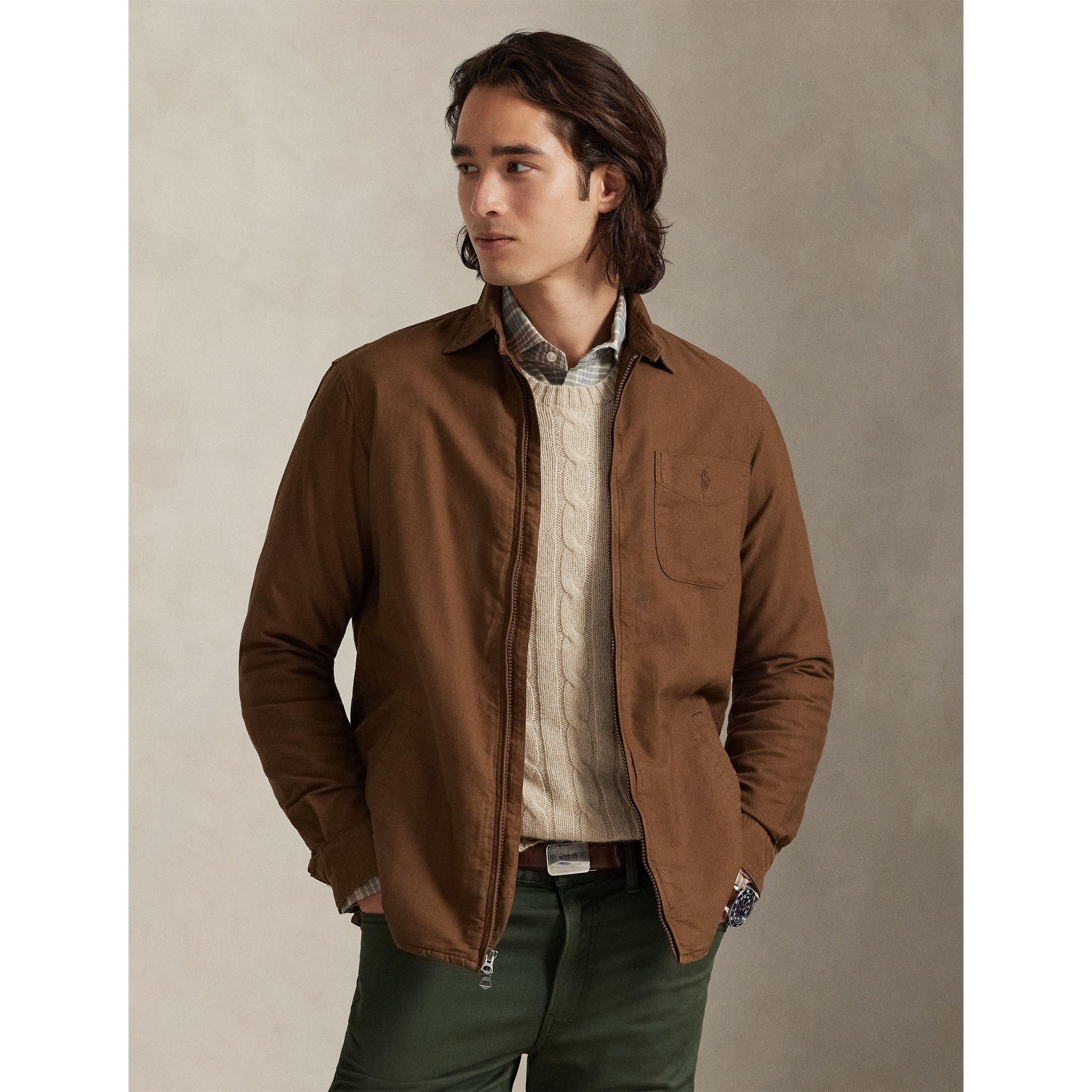 Garment Dye Cotton Long Sleeve Full Zip Overshirt