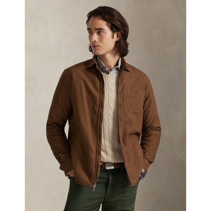Garment Dye Cotton Long Sleeve Full Zip Overshirt